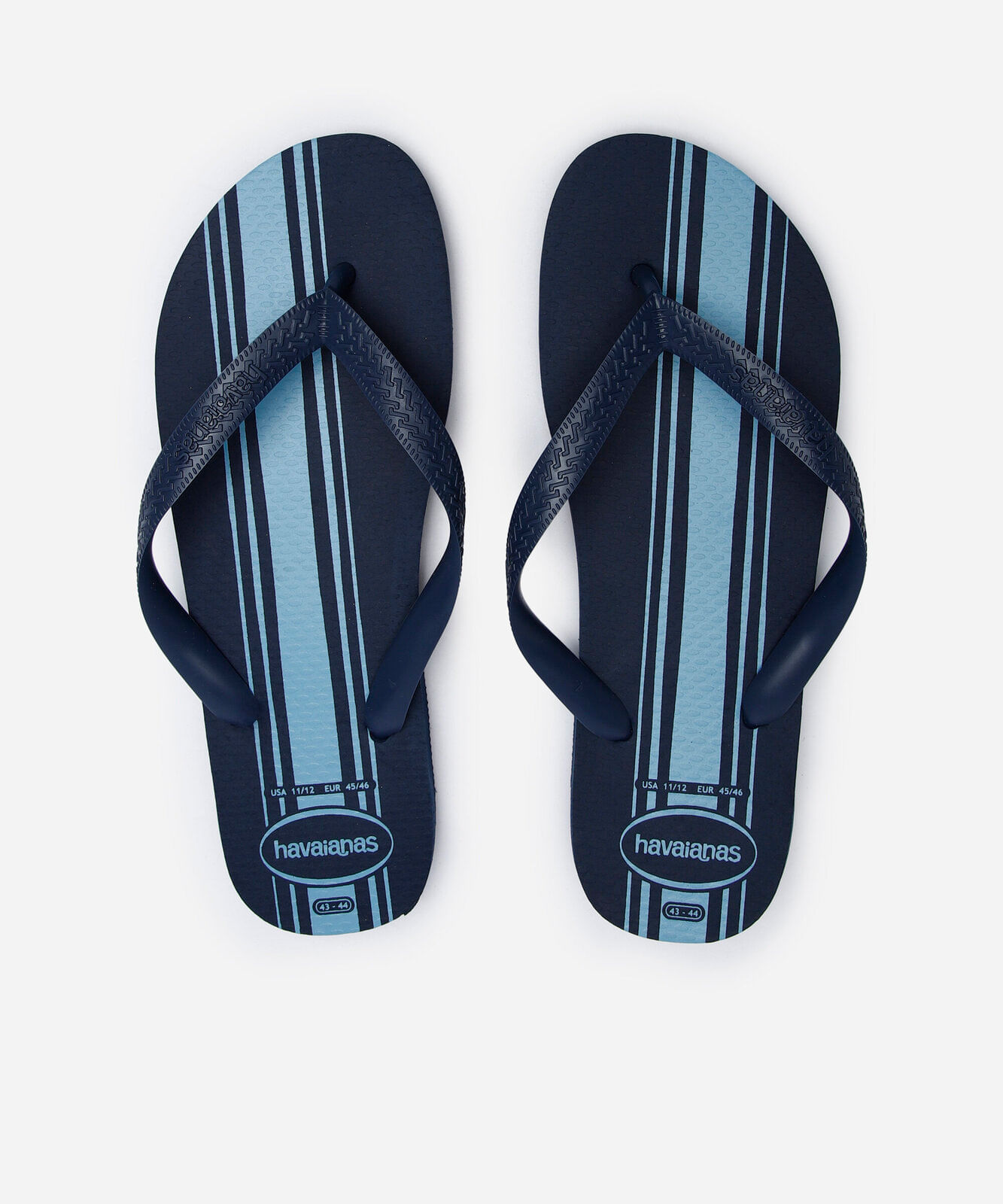 chinelo havaianas listrado azul