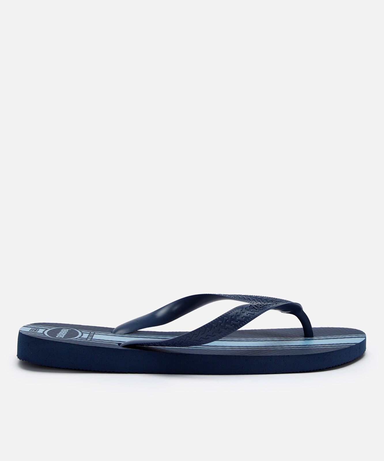 chinelo havaianas listrado azul