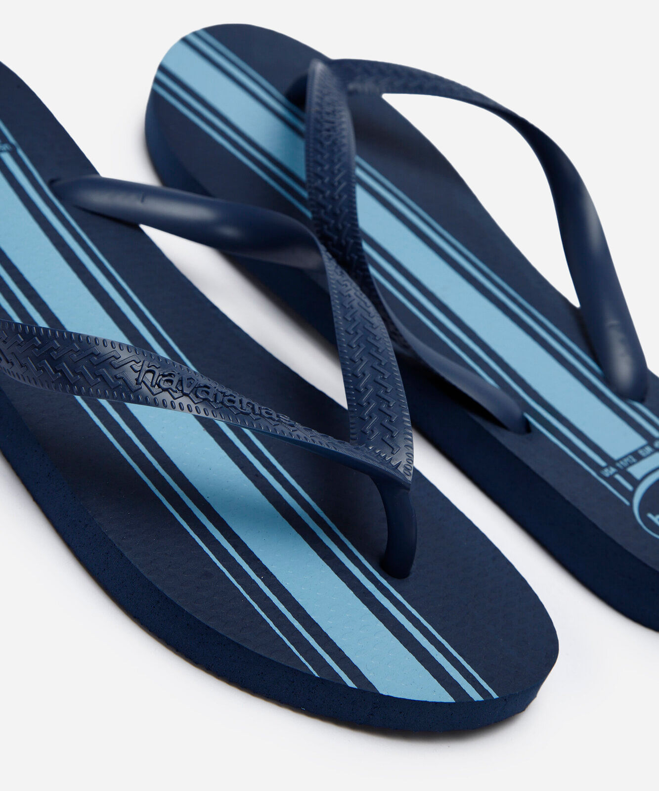 chinelo havaianas listrado azul