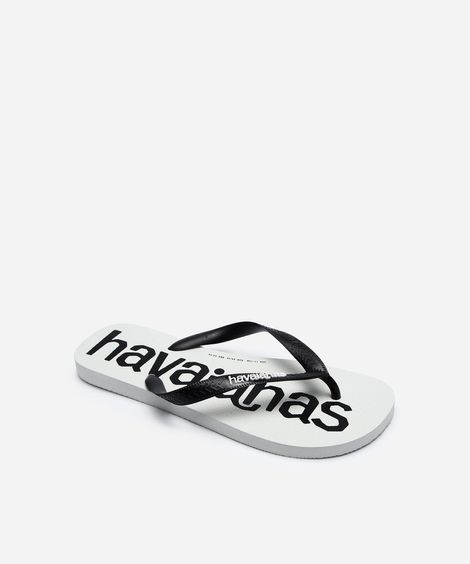 chinelo havaianas estampado branco