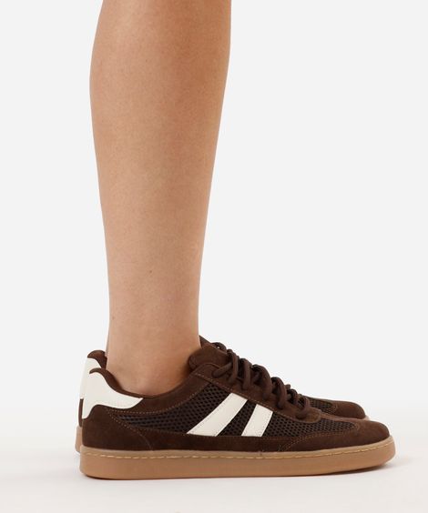 tênis casual feminino ace marrom