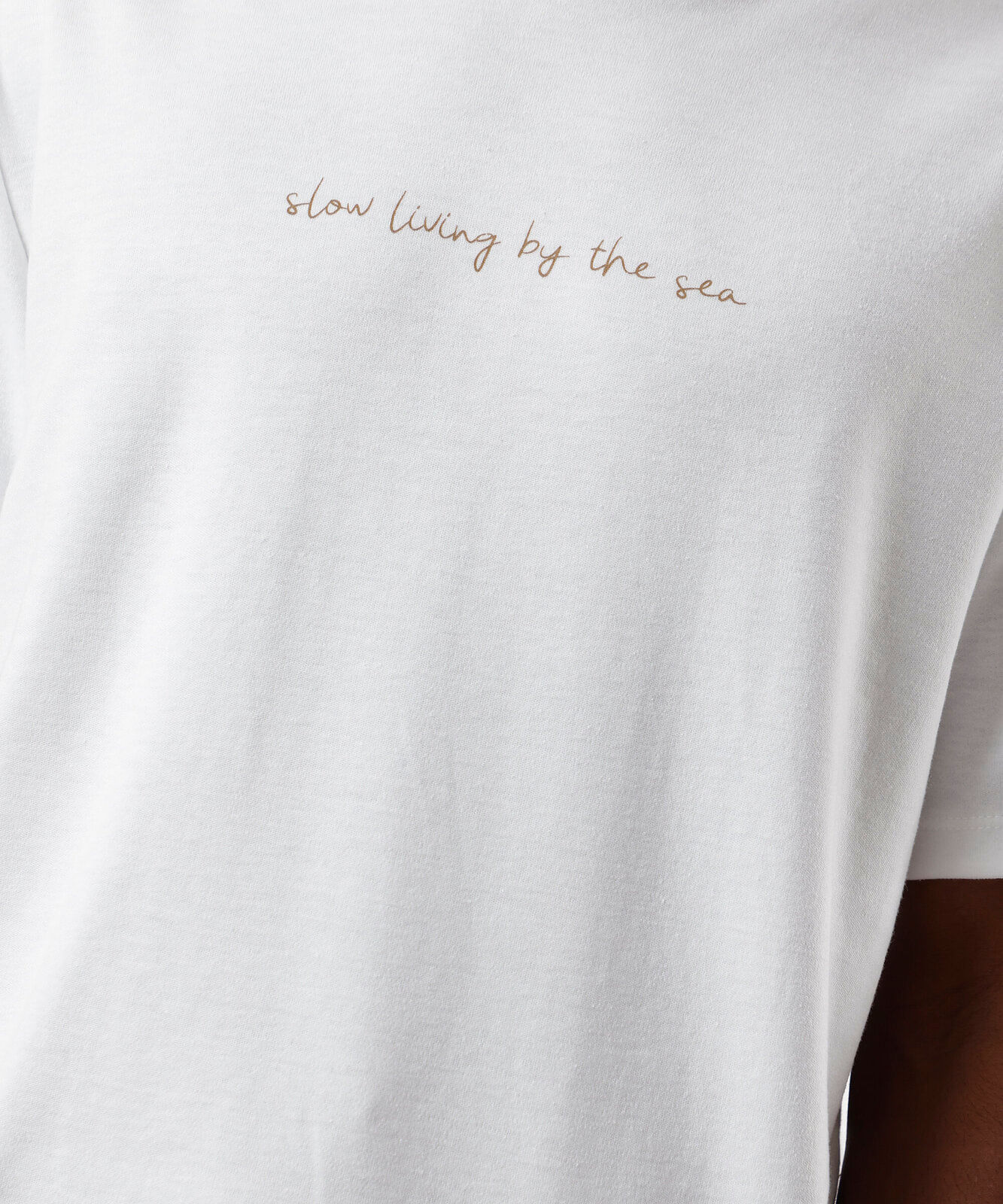 camiseta masculina com algodão estampada off white