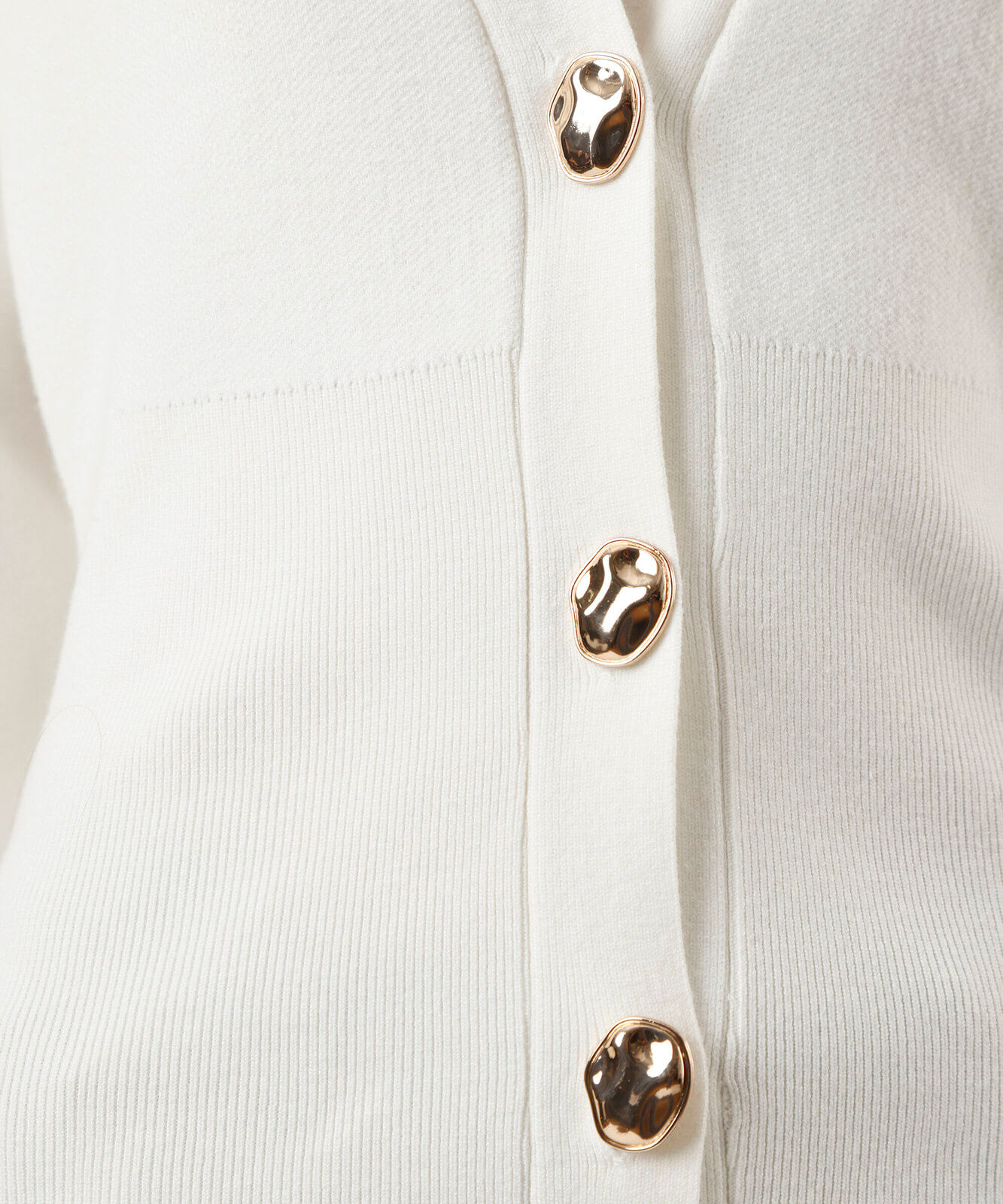 cardigan feminino de tricot acinturado off white