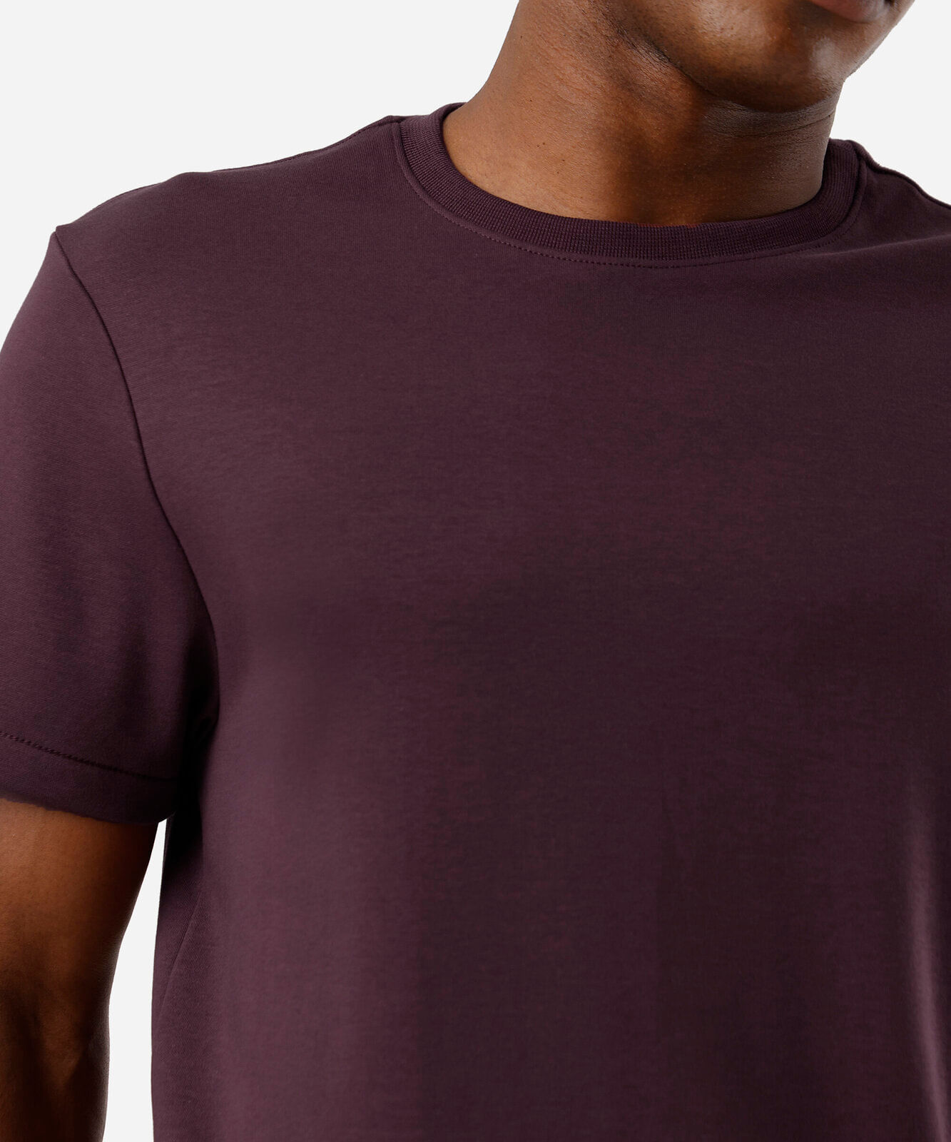 camiseta masculina de algodão peruano slim fit vinho