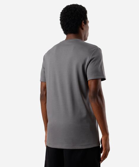 camiseta masculina de algodão peruano slim fit cinza