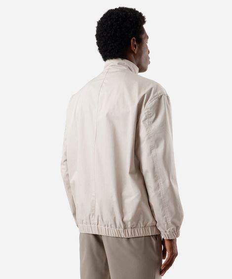 jaqueta masculina de sarja gola alta cinza