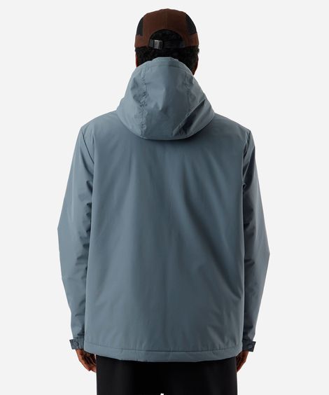 jaqueta masculina com capuz azul