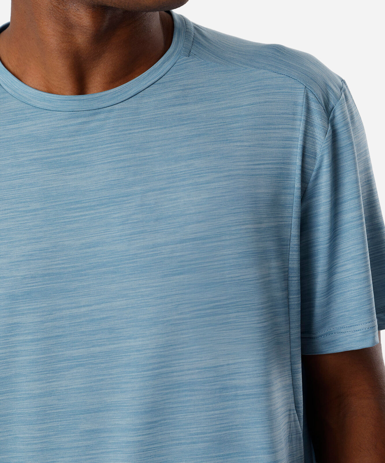camiseta masculina recortes azul
