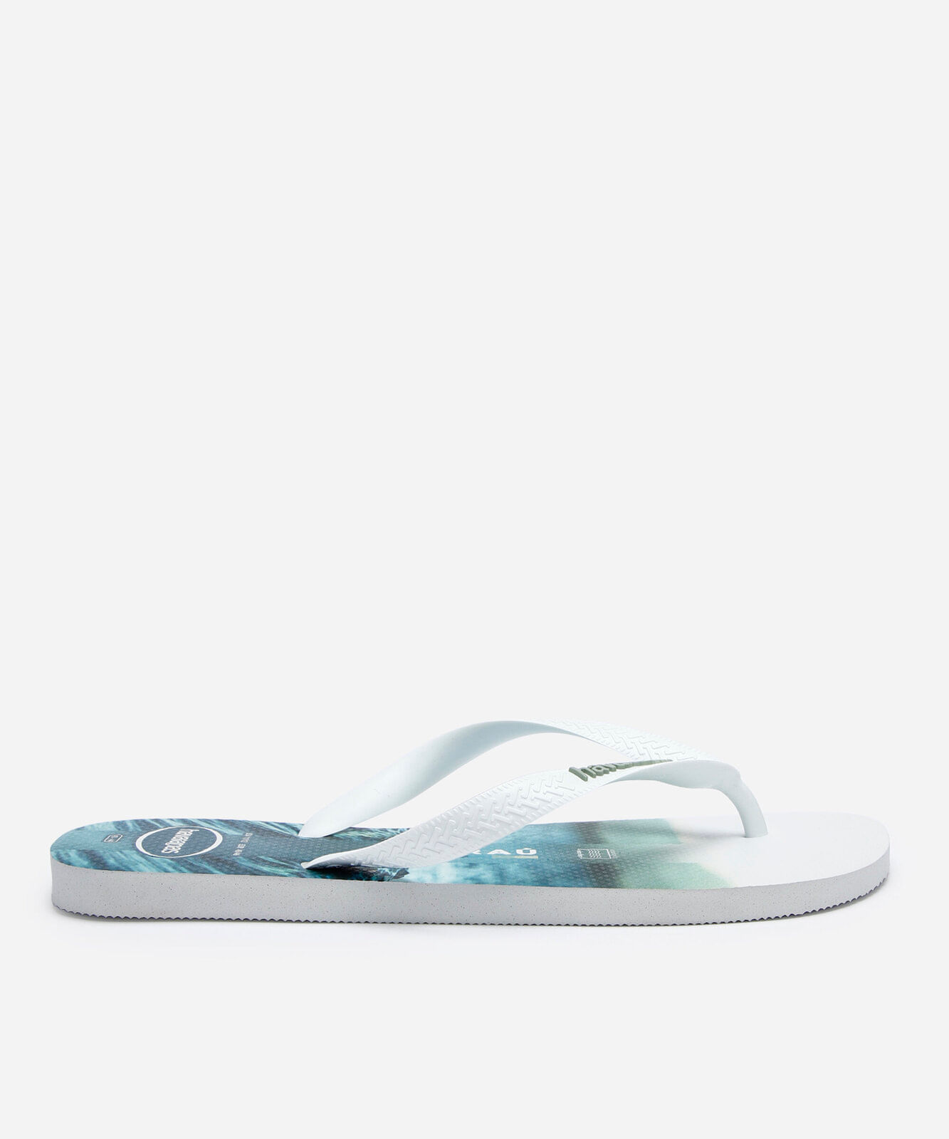 chinelo havaianas top surfer estampado branco