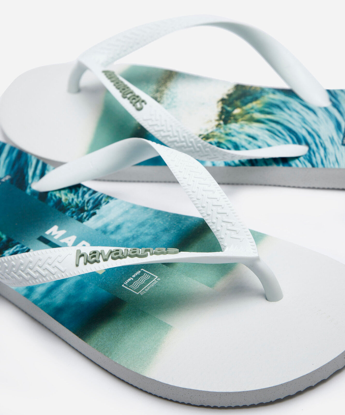 chinelo havaianas top surfer estampado branco