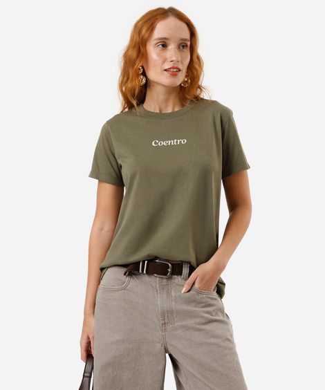 camiseta feminina coentro verde