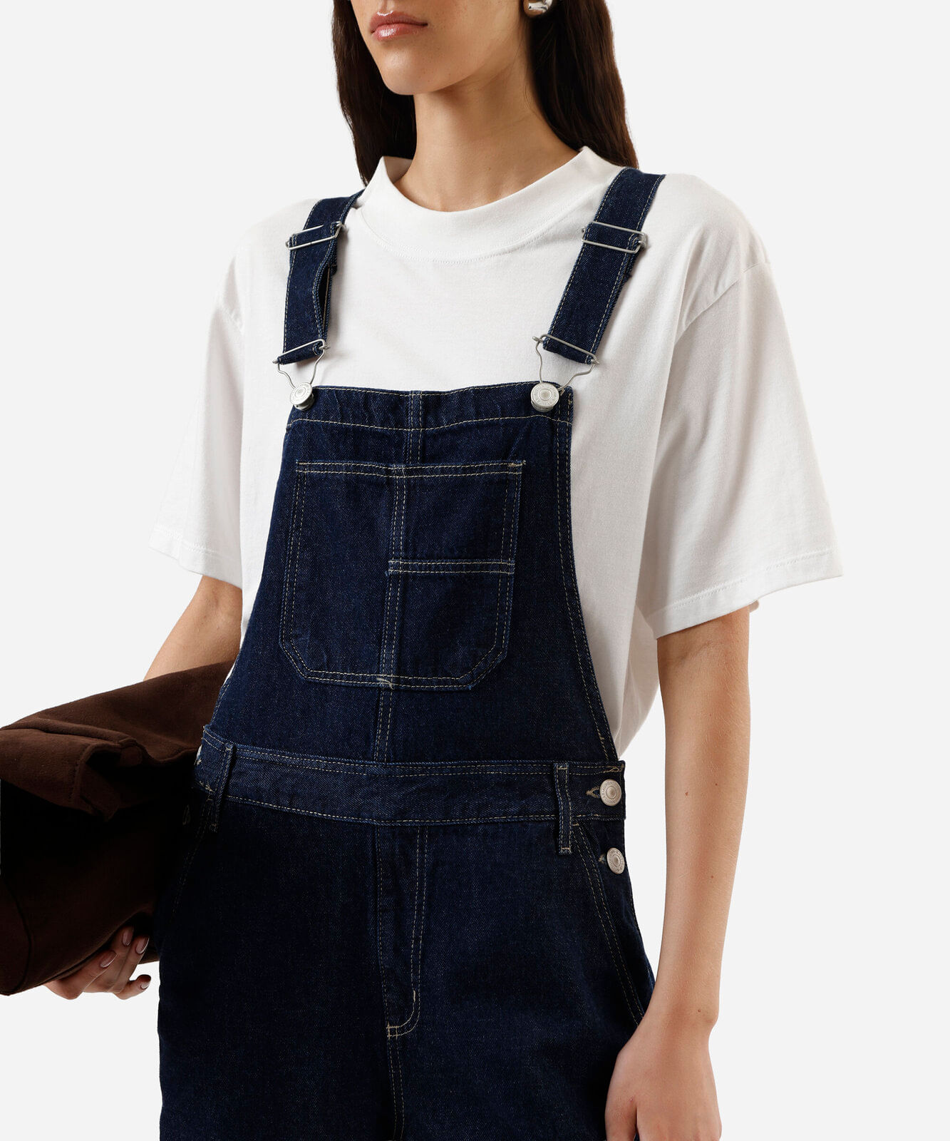jardineira feminina jeans azul