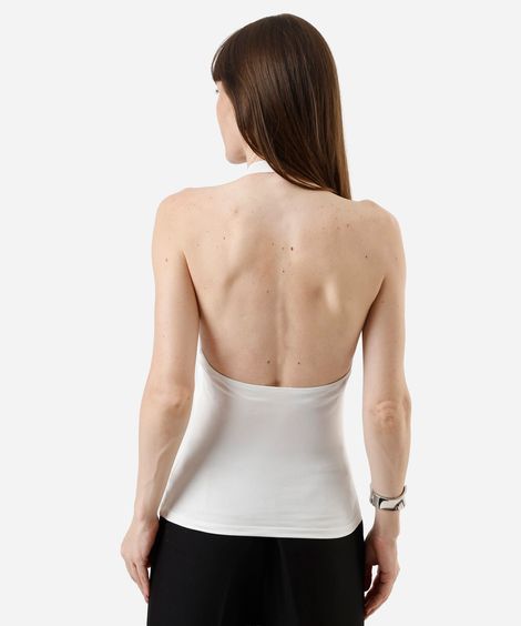 blusa feminina frente única off white