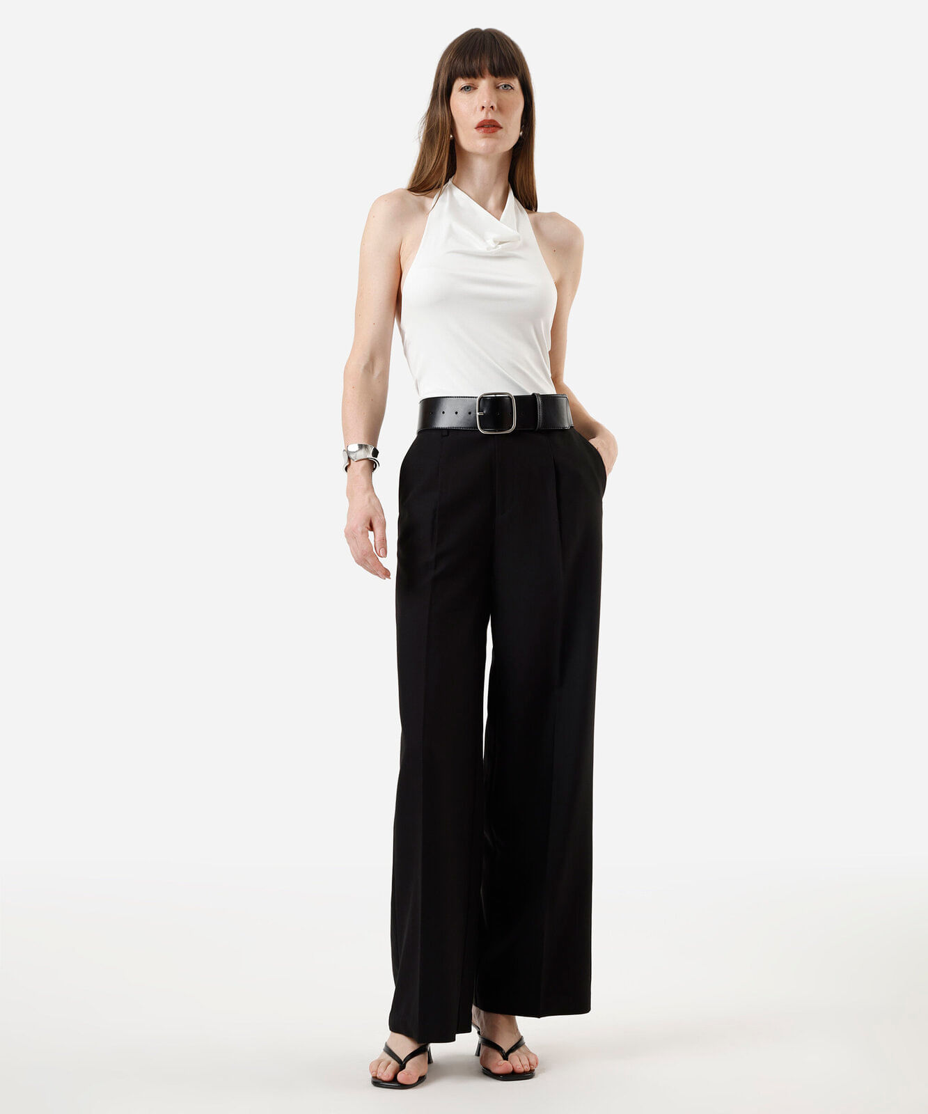 blusa feminina frente única off white