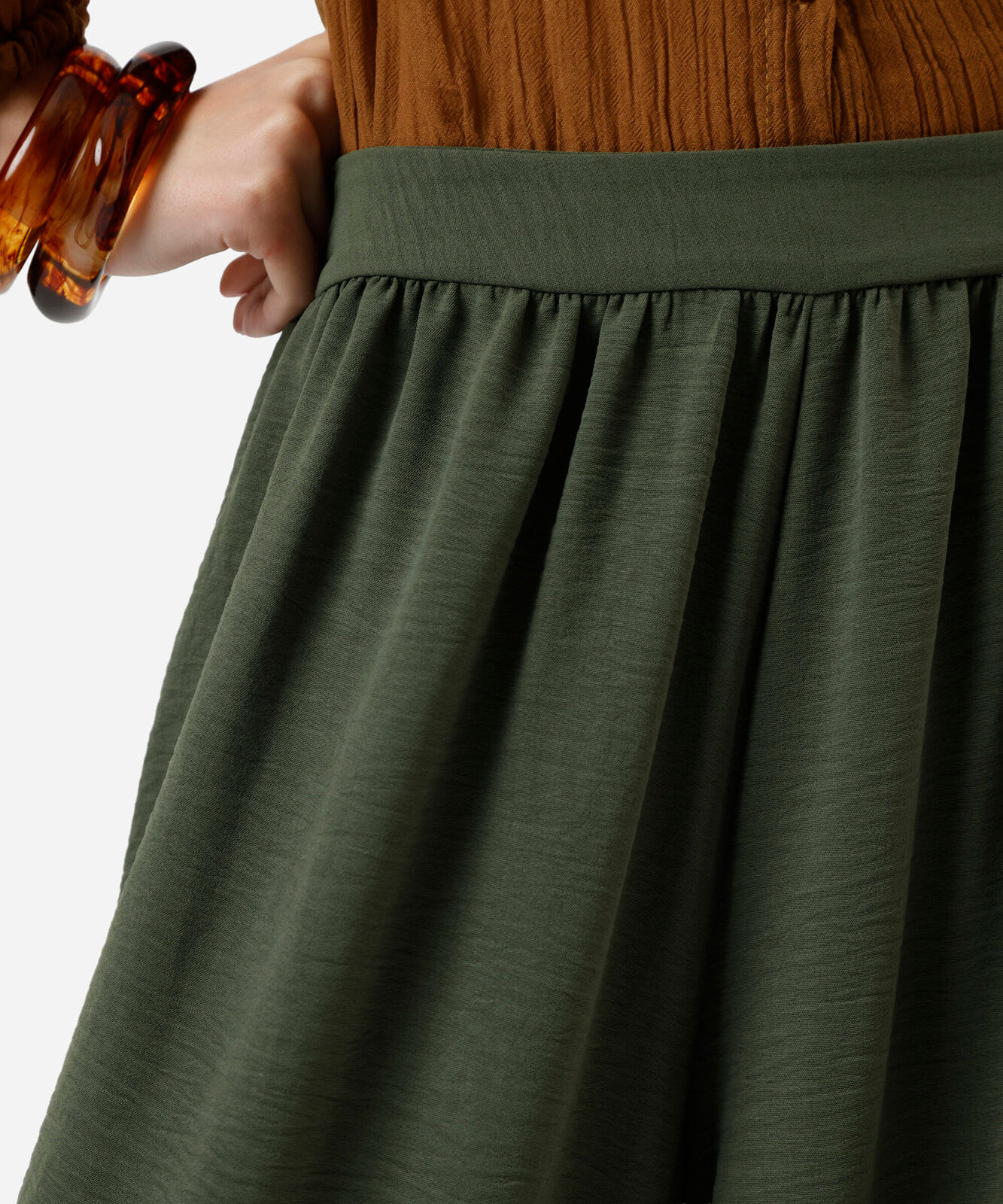 calça aladim feminina  texturizada verde