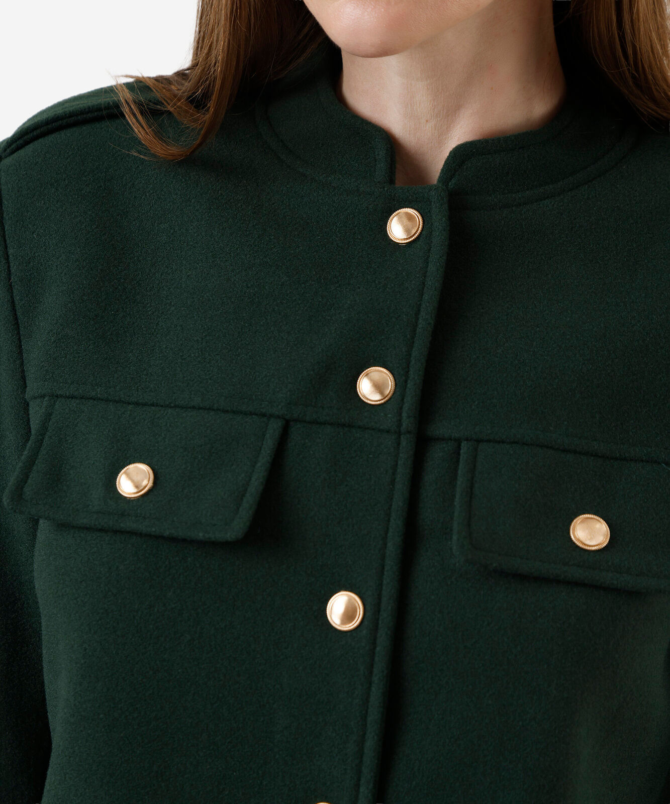 casaco feminino texturizado verde