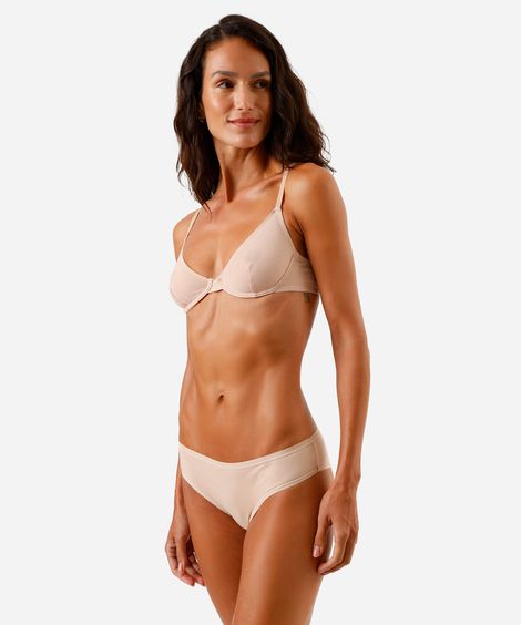 kit de 2 calcinhas biquíni feminino de algodão colorido