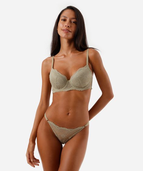 kit de 2 calcinhas biquíni feminina de renda floral colorido