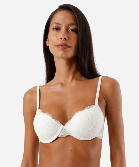 sutiã meia taça feminino com renda off white