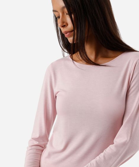 blusa feminina de pijama avulsa manga longa lilás