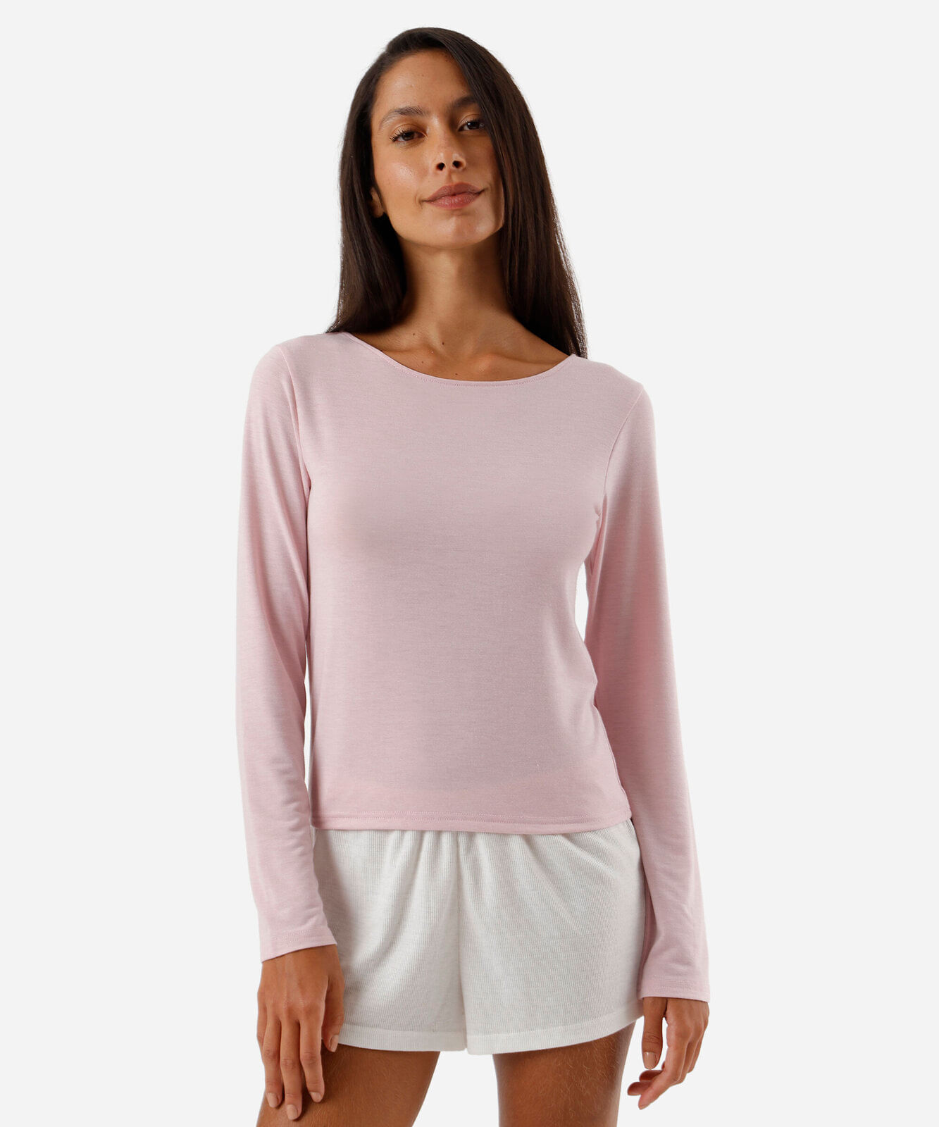 blusa feminina de pijama avulsa manga longa lilás