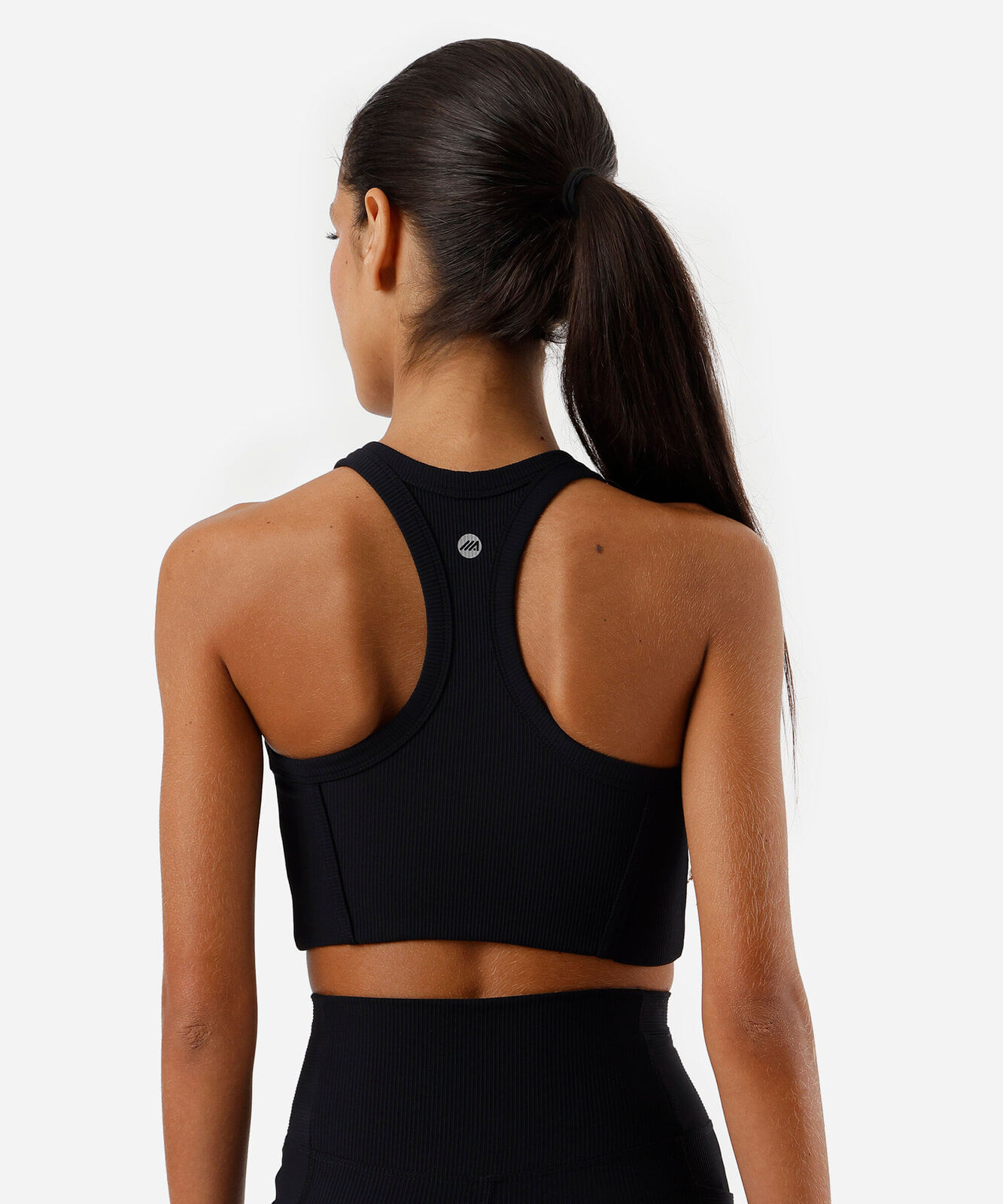 top cropped feminino canelado preto