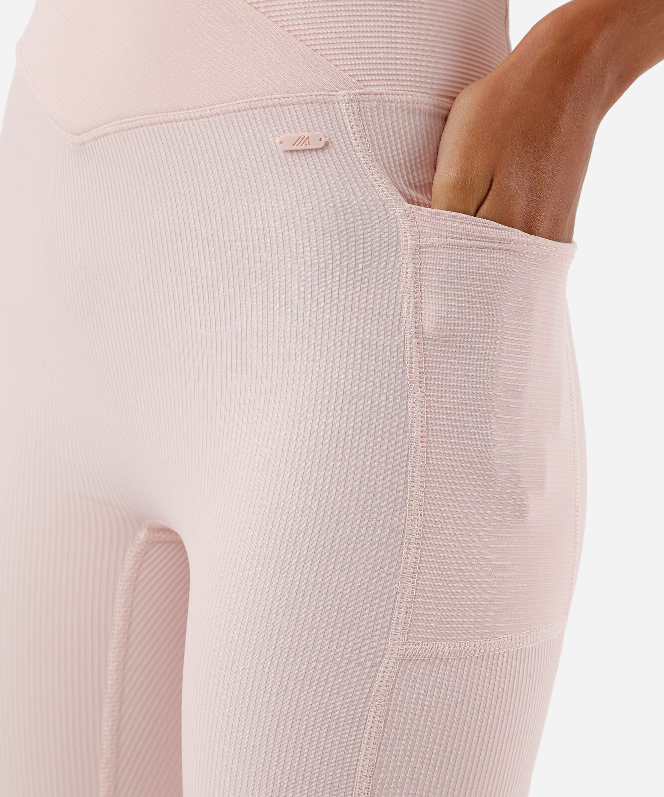 calça legging feminina esportiva canelada rosa