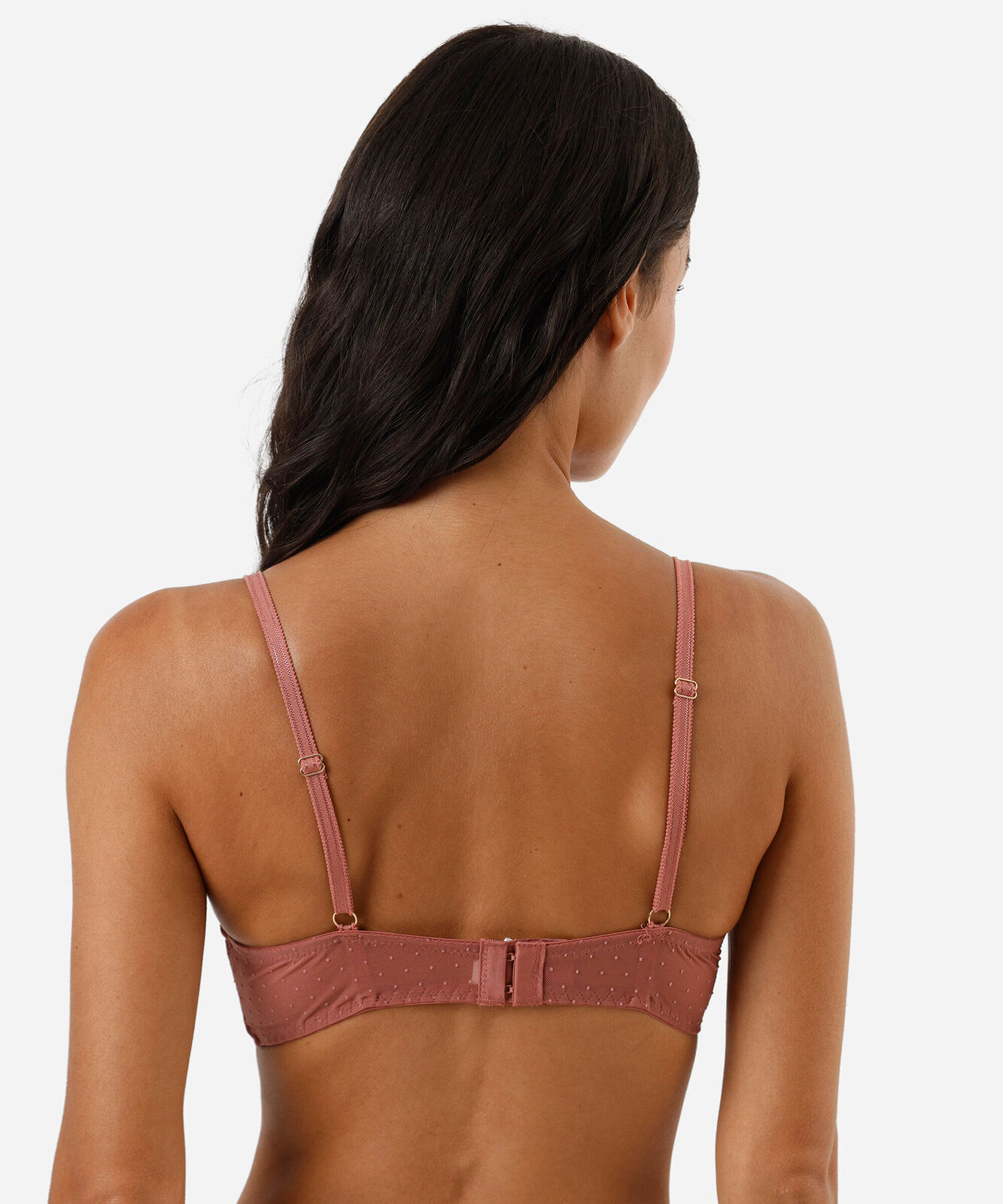 sutiã meia taça sem bojo de tule e renda rosa