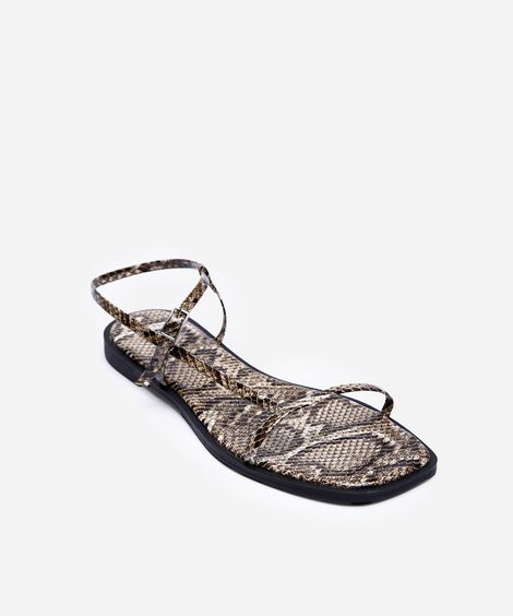 rasteirinha tira fina animal print mindset colorida