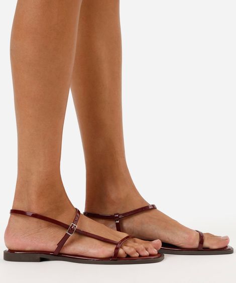 rasteirinha tira fina mindset vinho