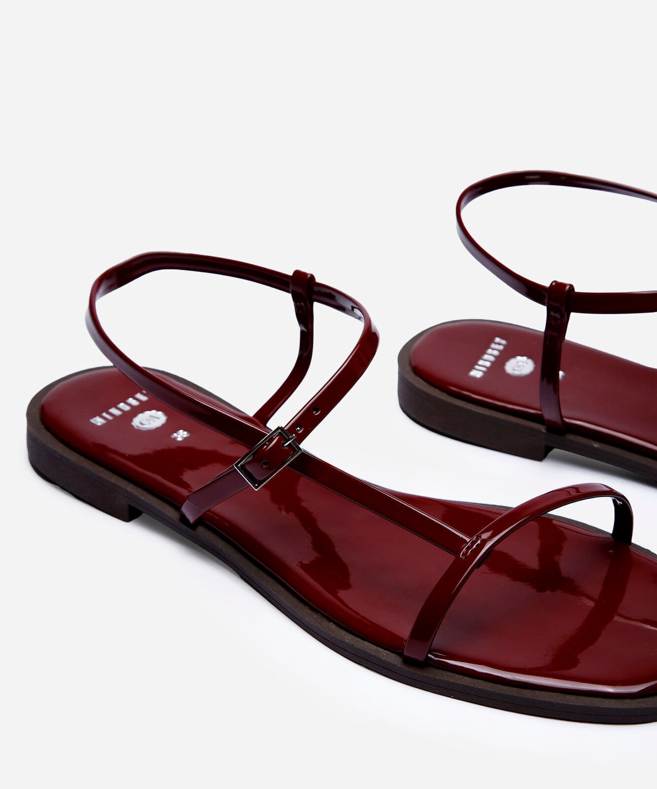 rasteirinha tira fina mindset vinho