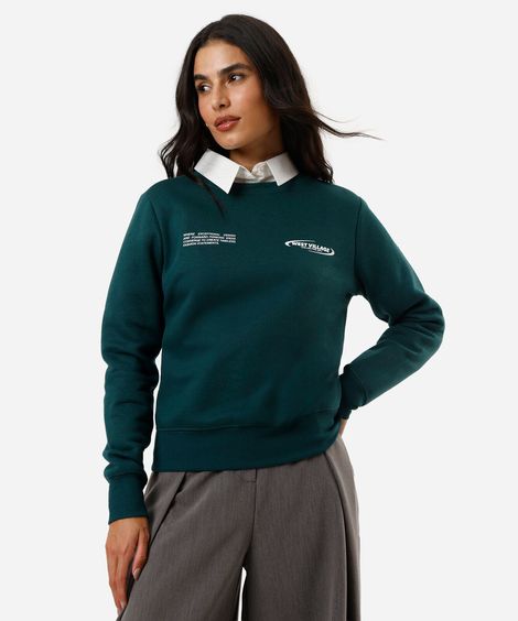 blusa feminina de moletom west verde