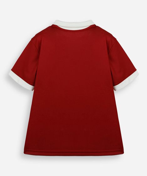camiseta infantil esportiva manchester athletics vermelha