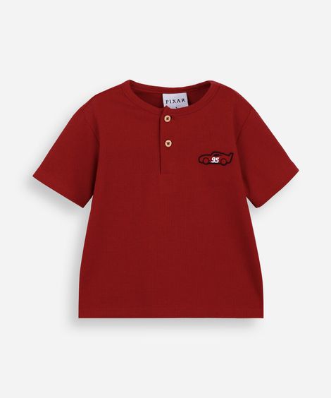 camiseta infantil carros vermelha
