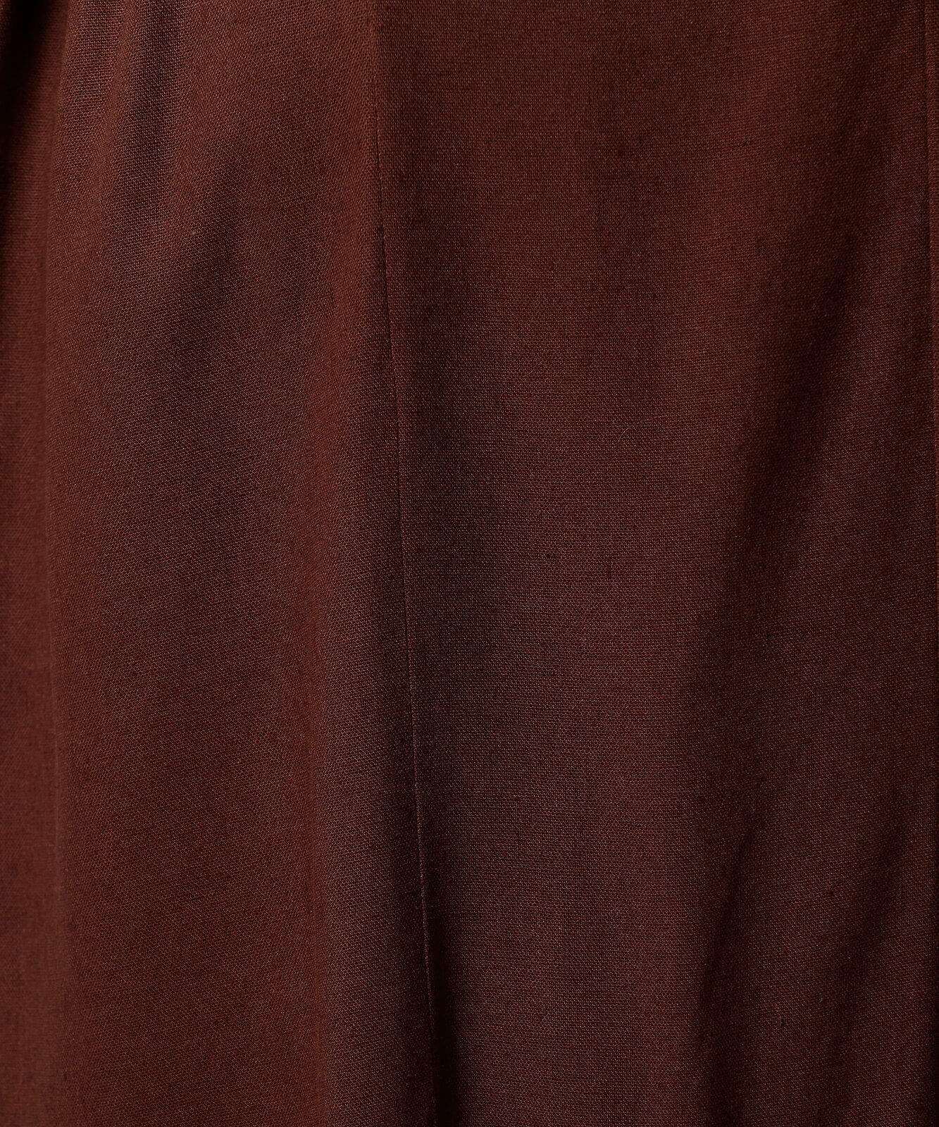 vestido midi frente única feminino com linho e franzido mindset marrom