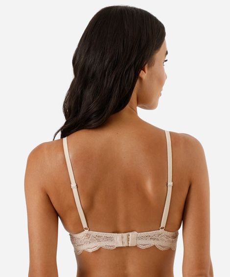 sutiã triângulo feminino de renda bege