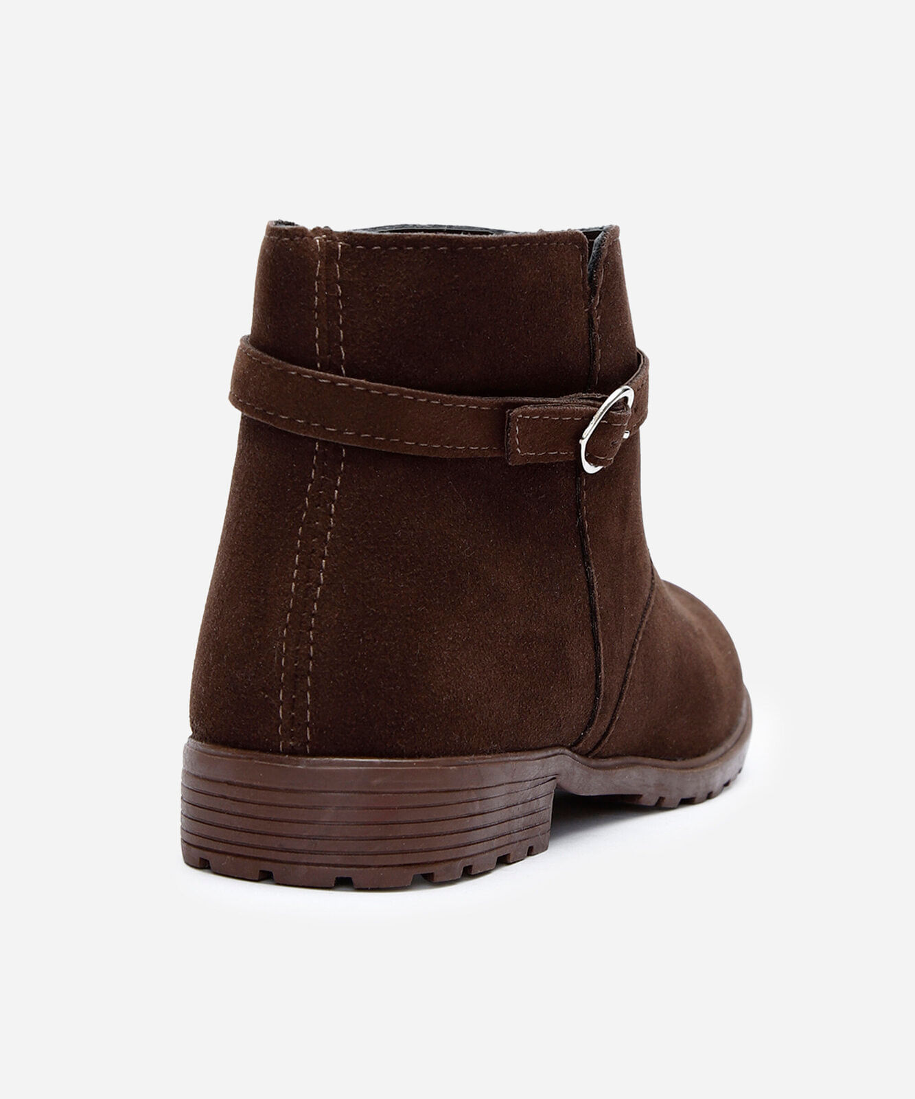 bota infantil com fivela de coração marrom