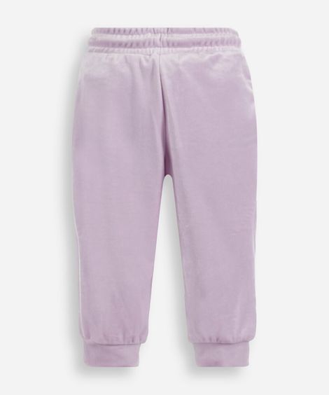 calça jogger infantil de push lilás