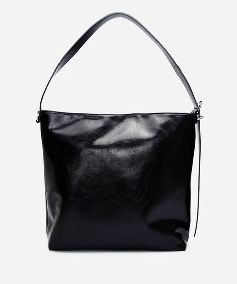 bolsa shopper glossy preta