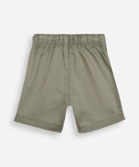 bermuda infantil de algodão com cós elástico verde