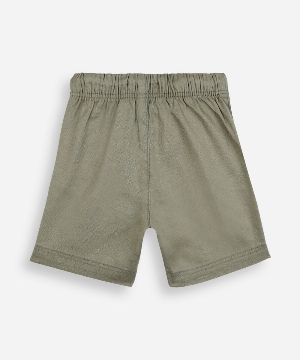 bermuda infantil de algodão com cós elástico verde