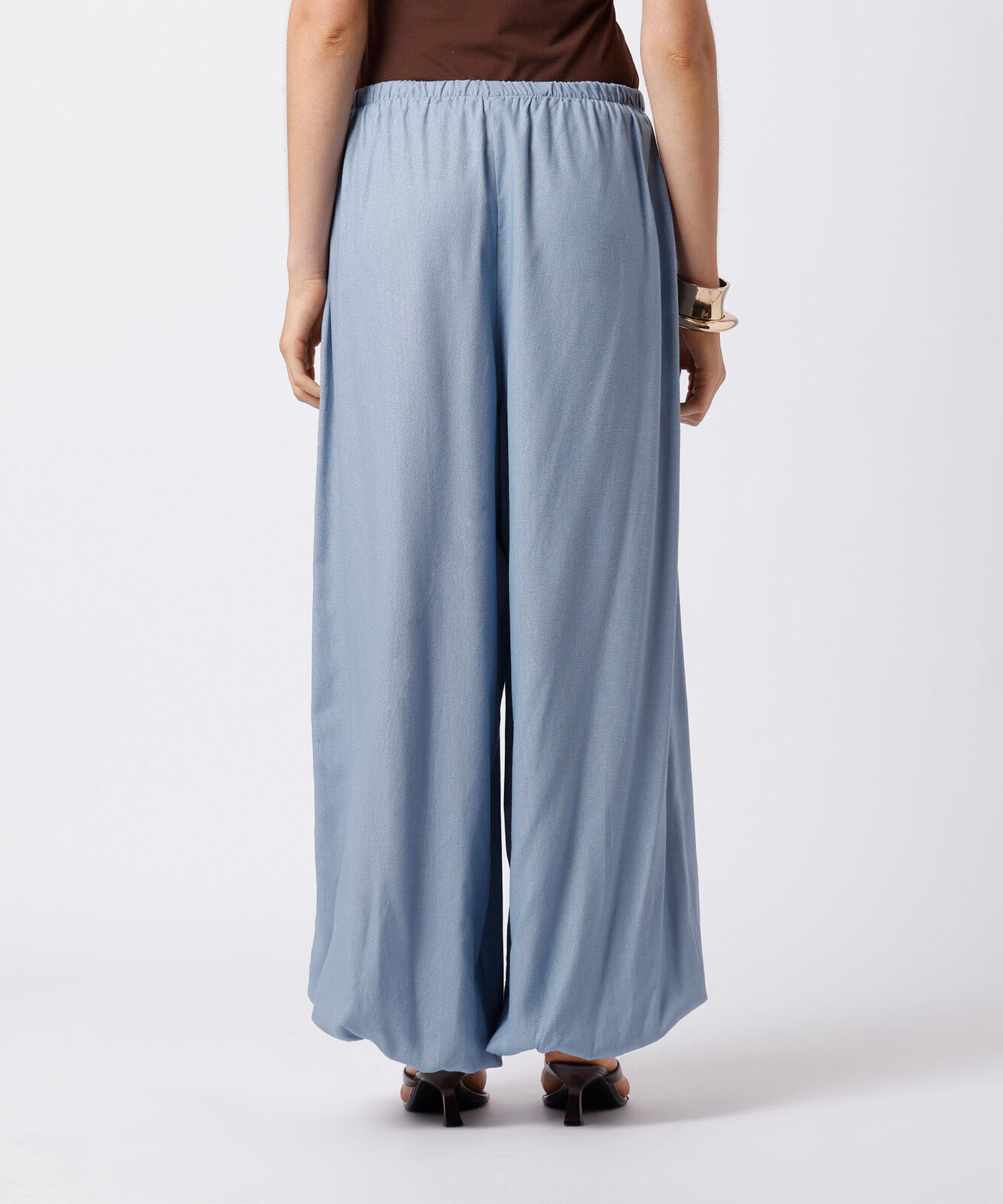 calça aladim feminina com linho mindset azul