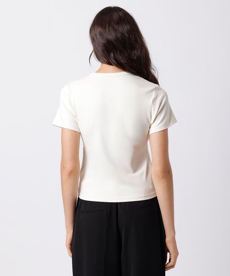 camiseta feminina de algodão peruano mindset off white