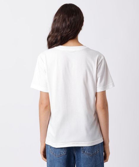 camiseta feminina de algodão latino americana mindset off white