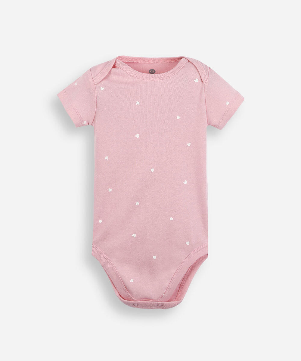 kit de 3 bodies infantil de algodão estampado colorido