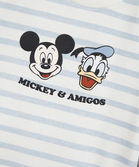 conjunto infantil de moletom mickey e amigos azul