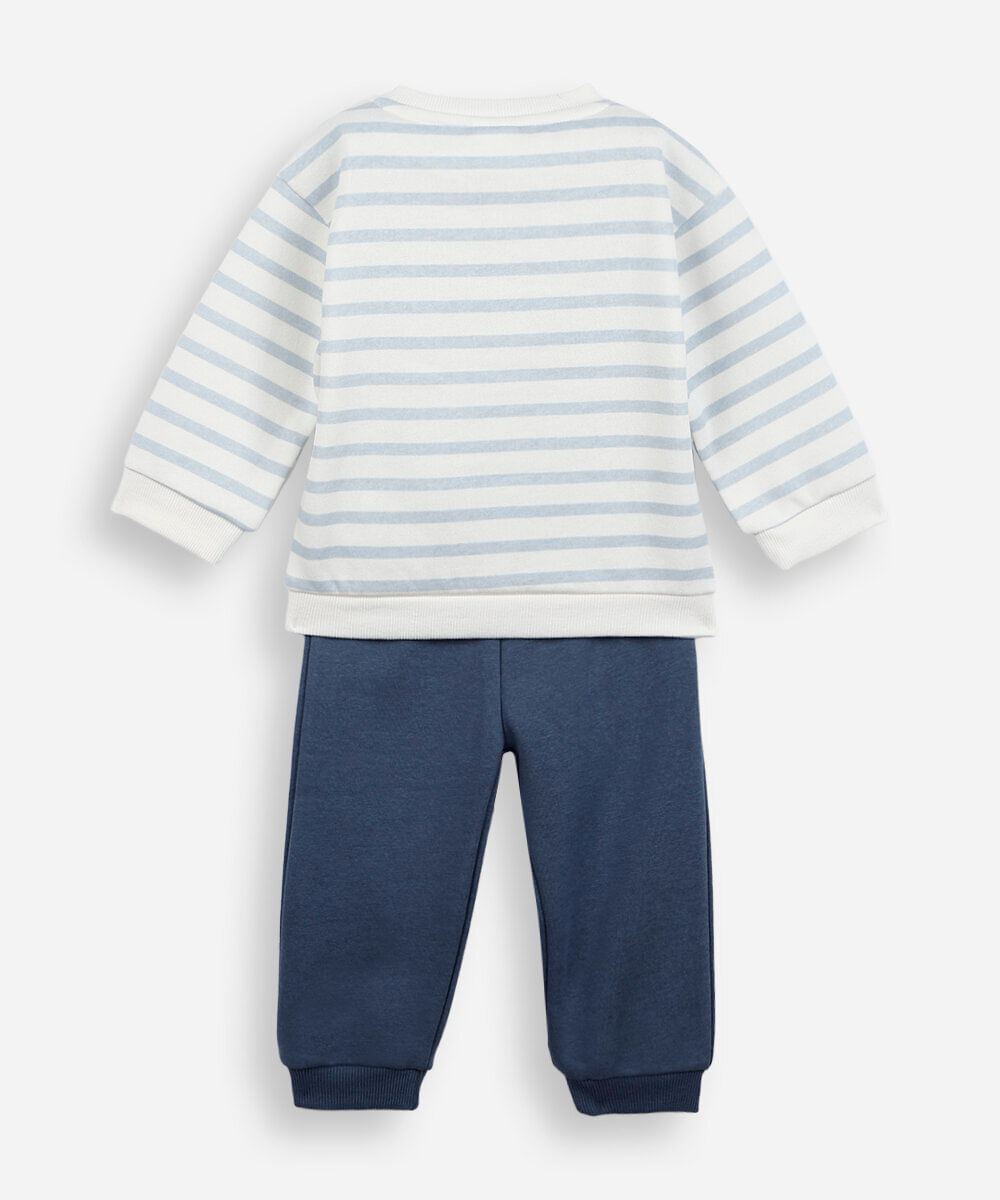 conjunto infantil de moletom mickey e amigos azul