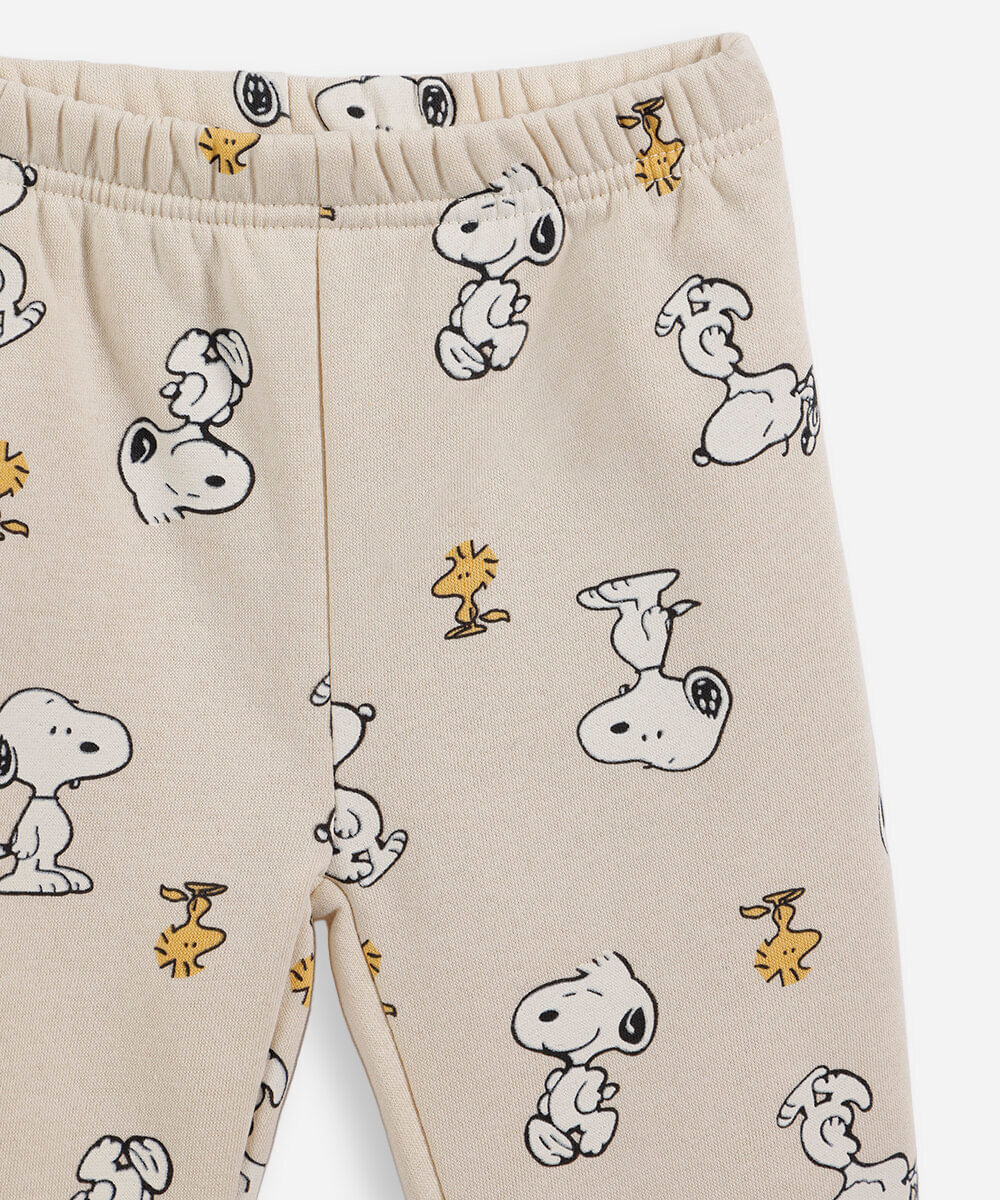 conjunto infantil snoopy bege