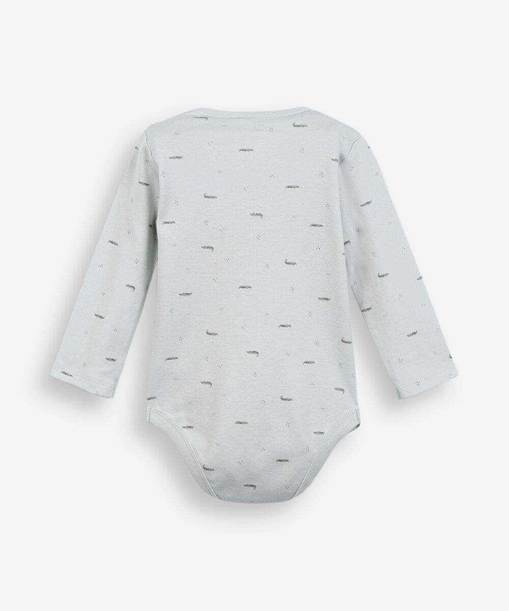 conjunto infantil body e calça jacaré em algodão verde