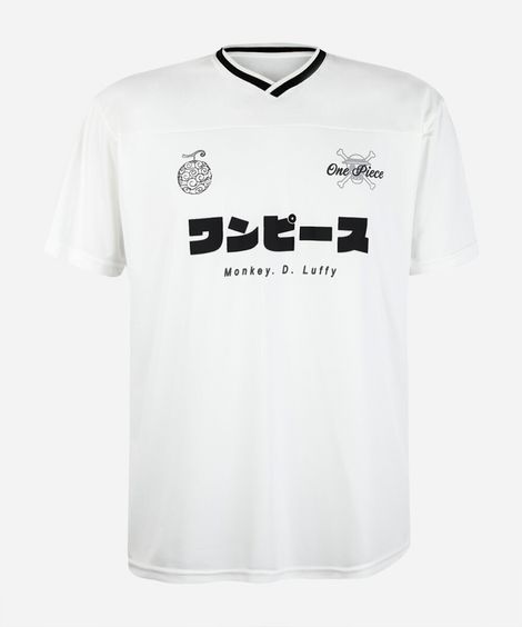 camiseta juvenil esportiva one piece off white